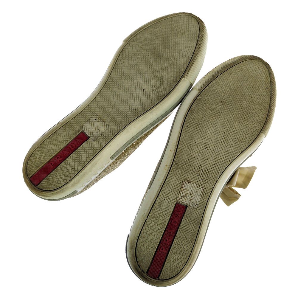 Prada Glitter Sneakers 36 Gold — view 5