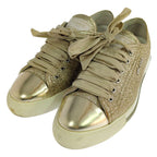 Prada Glitter Sneakers 36 Gold