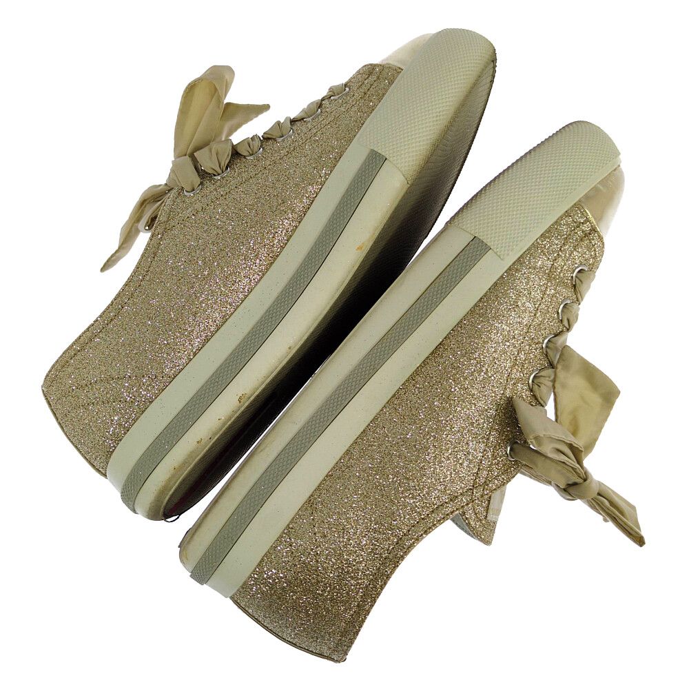 Prada Glitter Sneakers 36 Gold — view 4