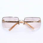 Chanel Half Rim Sunglasses Eyewear CC Logo Rhinestone — view 2