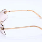 Chanel Half Rim Sunglasses Eyewear CC Logo Rhinestone — view 6