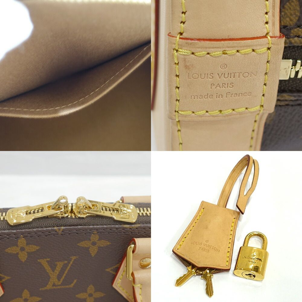 Louis Vuitton Alma BB Monogram 2-Way Bag Hand Shoulder Brown Gold — view 7