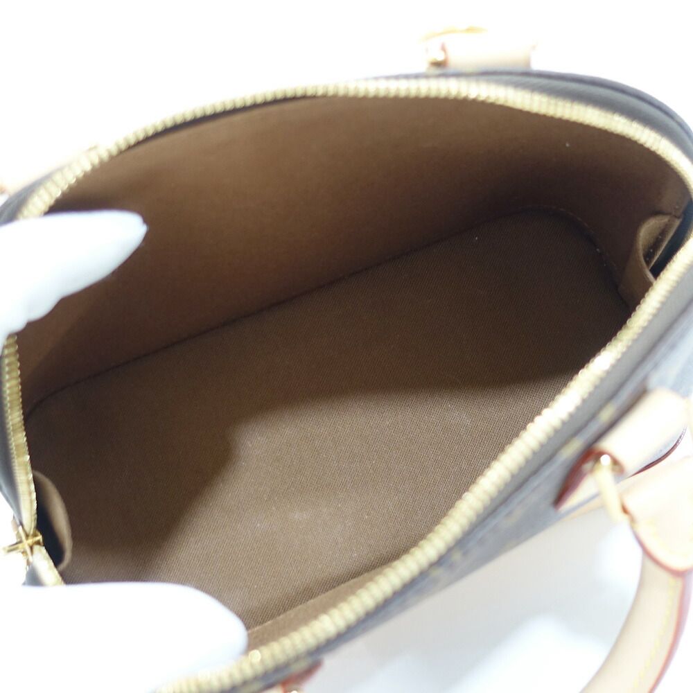 Louis Vuitton Alma BB Monogram 2-Way Bag Hand Shoulder Brown Gold — view 6