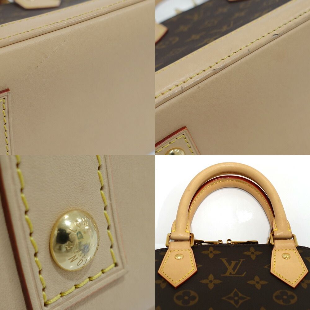 Louis Vuitton Alma BB Monogram 2-Way Bag Hand Shoulder Brown Gold — view 8