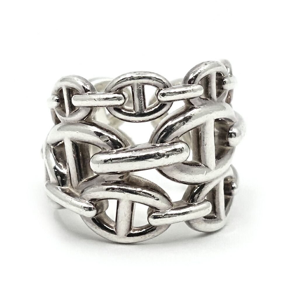 Hermes Chaine D'ancre GM 53 Ring Silver