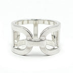 Hermes Chaine D'ancre 51 Ring Silver