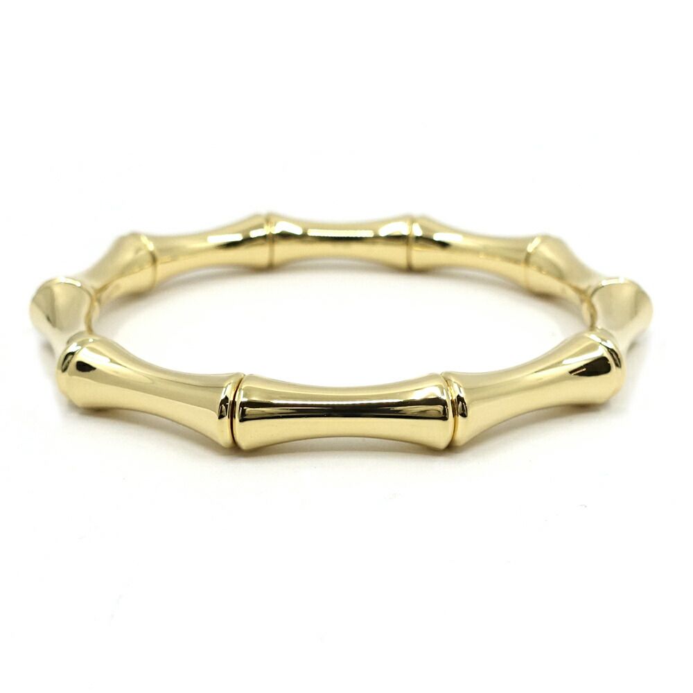 Gucci 18k Yellow Gold Bamboo Bracelet Bangle Polished — view 5