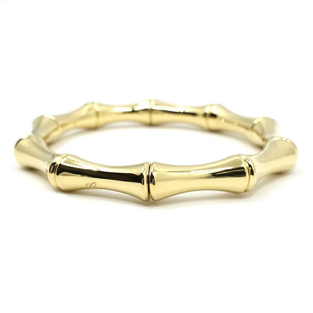 Gucci 18k Yellow Gold Bamboo Bracelet Bangle Polished — view 3