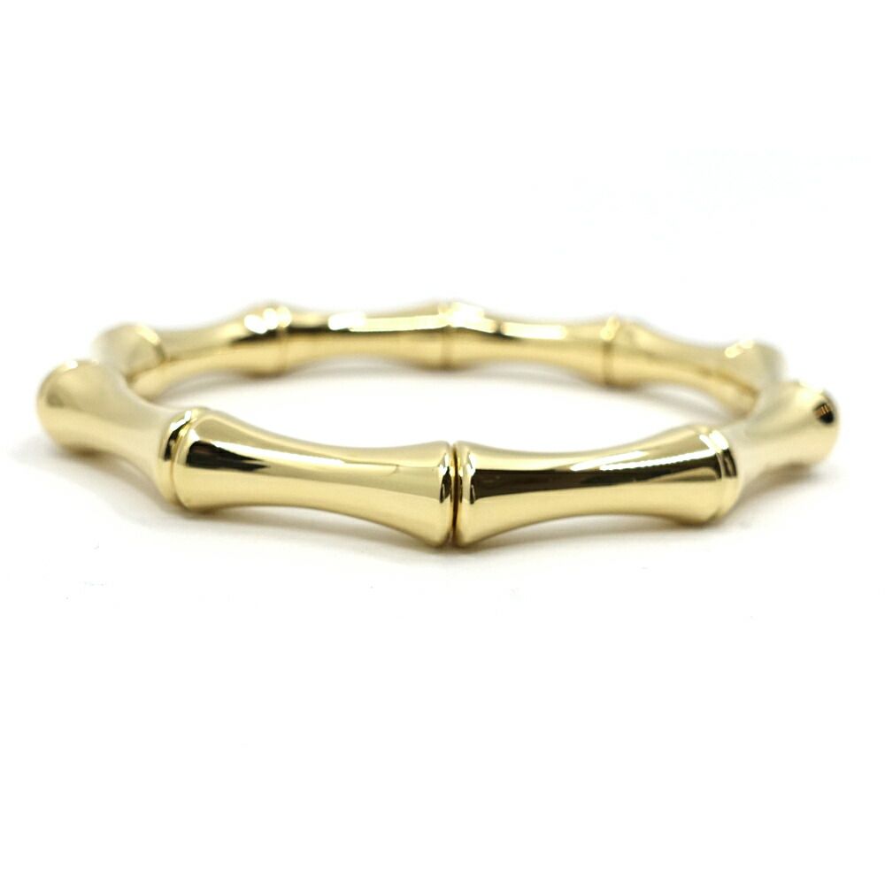 Gucci 18k Yellow Gold Bamboo Bracelet Bangle Polished — view 2