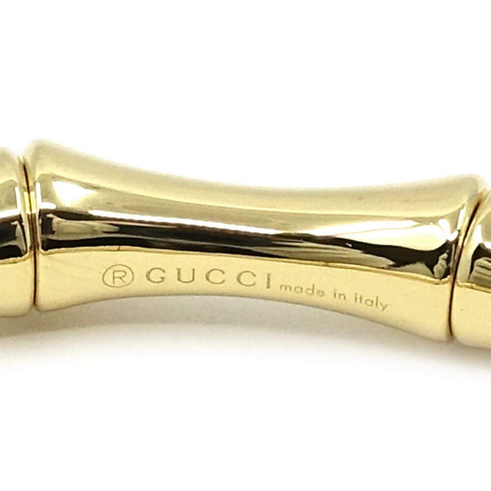 Gucci 18k Yellow Gold Bamboo Bracelet Bangle Polished — view 7