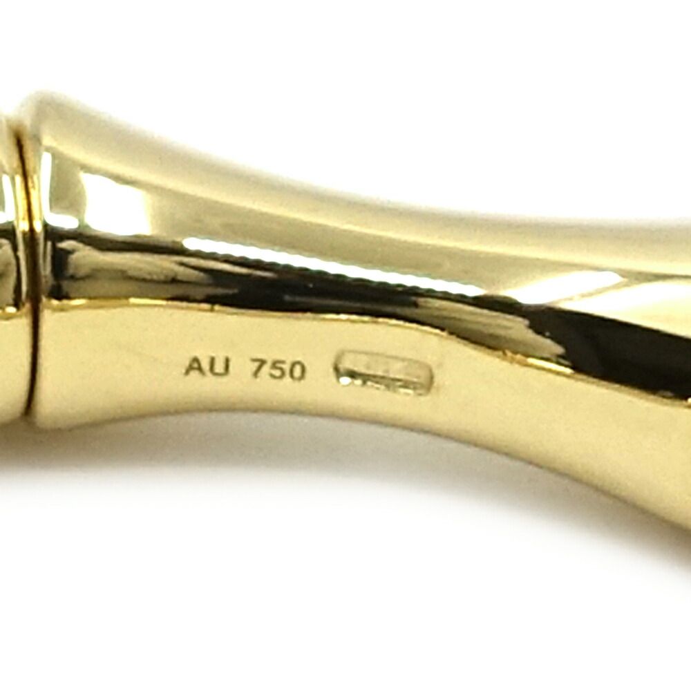 Gucci 18k Yellow Gold Bamboo Bracelet Bangle Polished — view 8