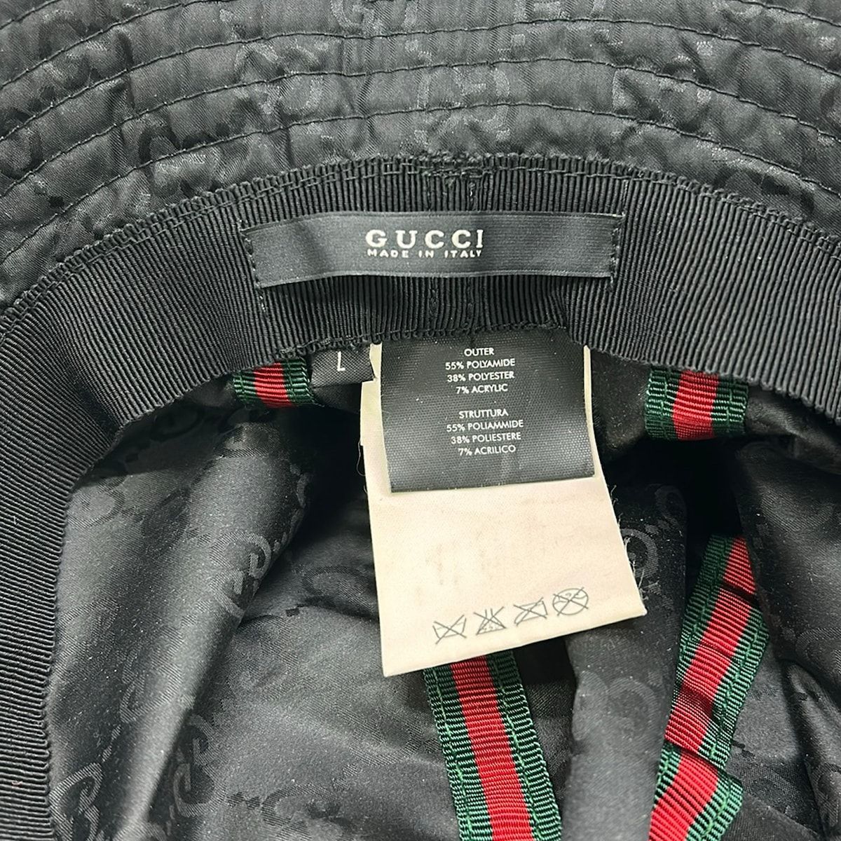 Gucci Hat L Black GG Pattern Sherry — view 5