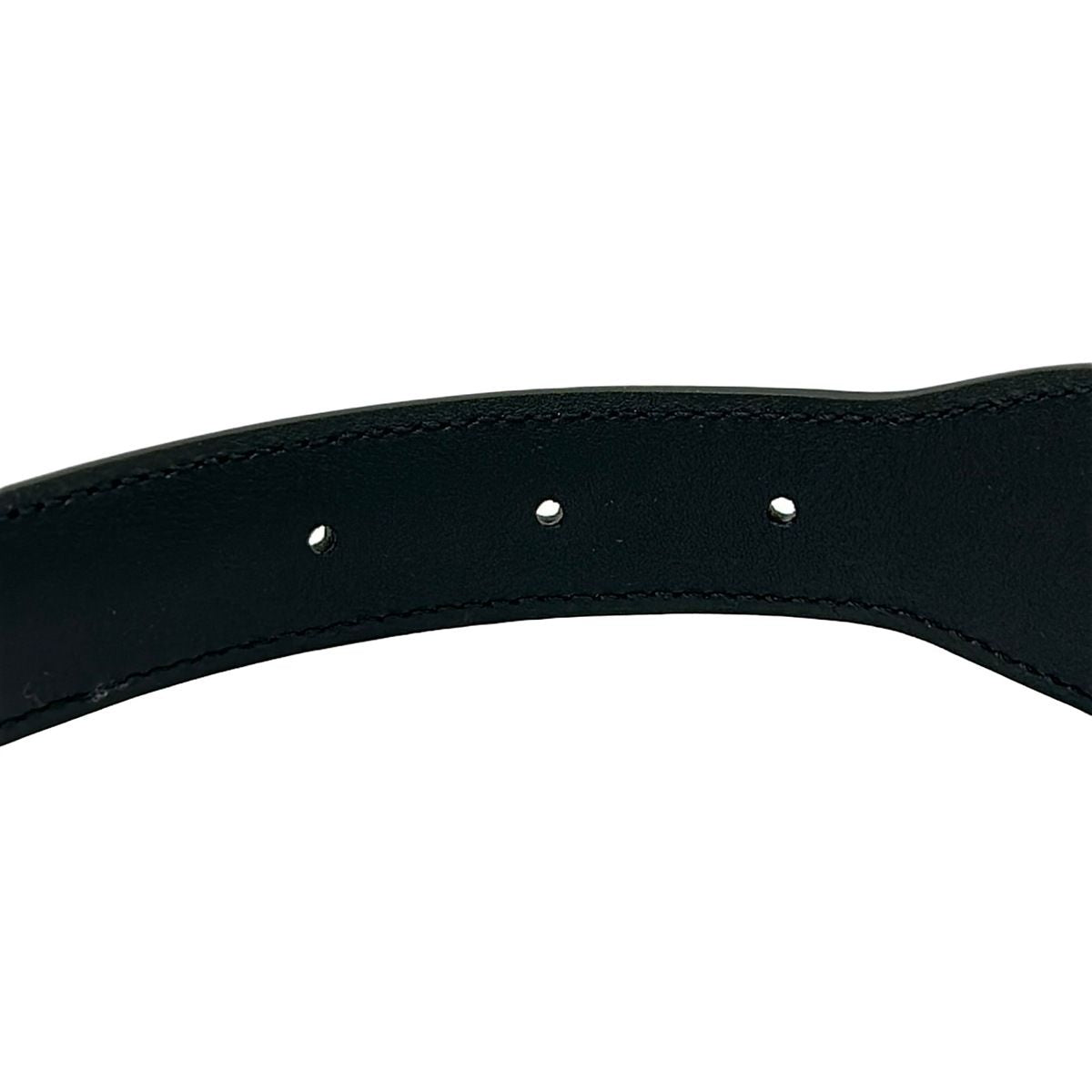 Gucci Belt 80 32 Black Gold Horsebit Leather — view 5