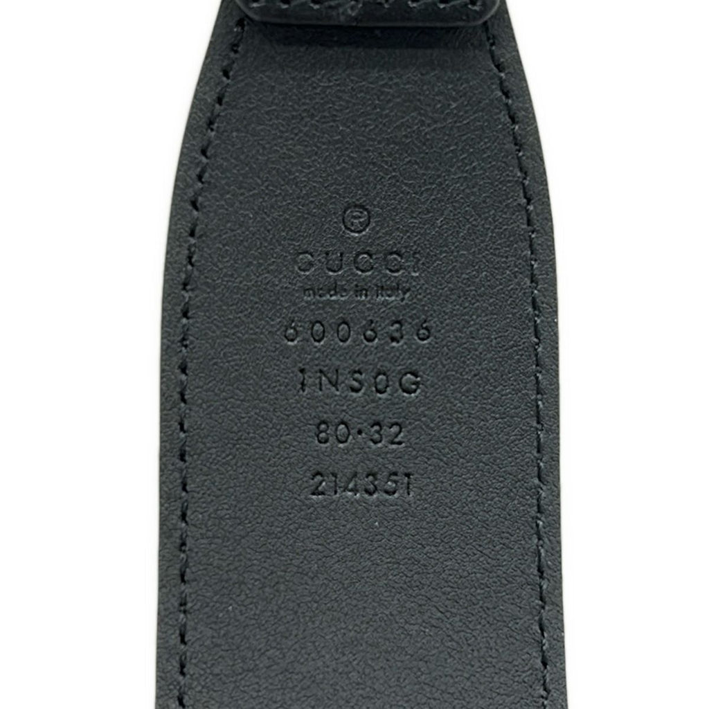 Gucci Belt 80 32 Black Gold Horsebit Leather — view 4