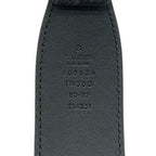 Gucci Belt 80 32 Black Gold Horsebit Leather — view 4