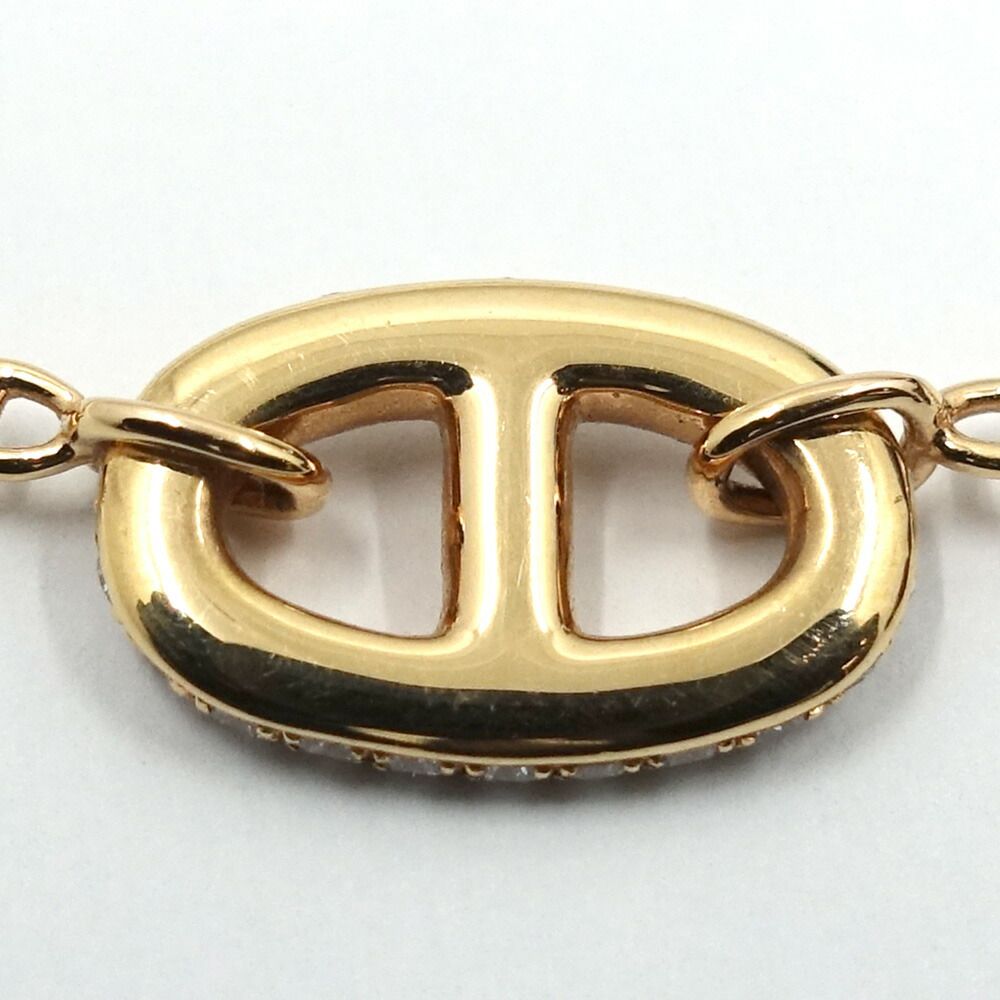 Hermes Chaine D'ancre Farandole Bracelet Pink Gold Pave Diamond — view 5
