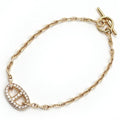 Hermes Chaine D'ancre Farandole Bracelet Pink Gold Pave Diamond