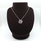 Chanel 18k White Gold Camellia Diamond Pave Pendant — view 9