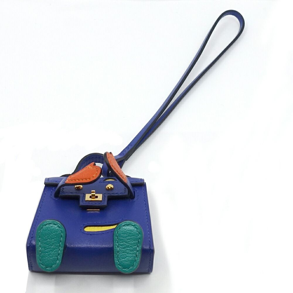 Hermes Tall le Charm Blue Electric Jo Nunapur Vert Vero Ne Zukuri Tadelakt — view 2
