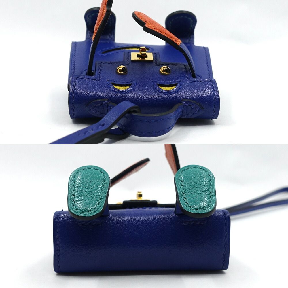 Hermes Tall le Charm Blue Electric Jo Nunapur Vert Vero Ne Zukuri Tadelakt — view 5