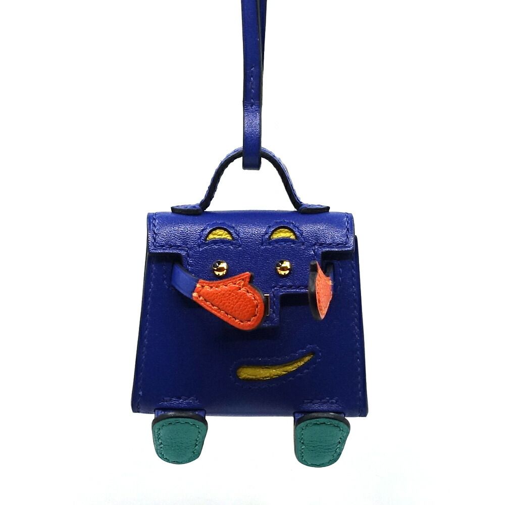 Hermes Tall le Charm Blue Electric Jo Nunapur Vert Vero Ne Zukuri Tadelakt — view 3