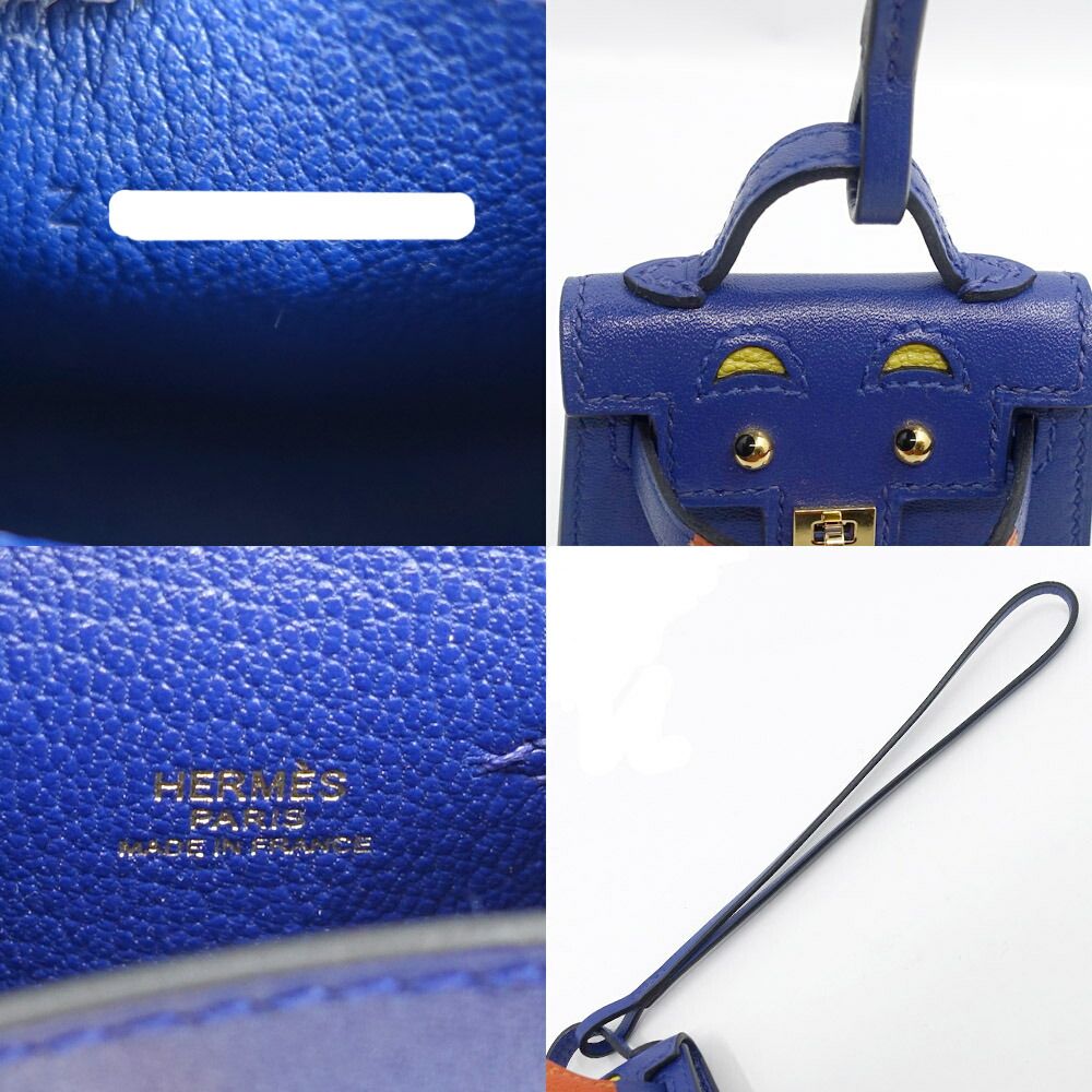 Hermes Tall le Charm Blue Electric Jo Nunapur Vert Vero Ne Zukuri Tadelakt — view 9