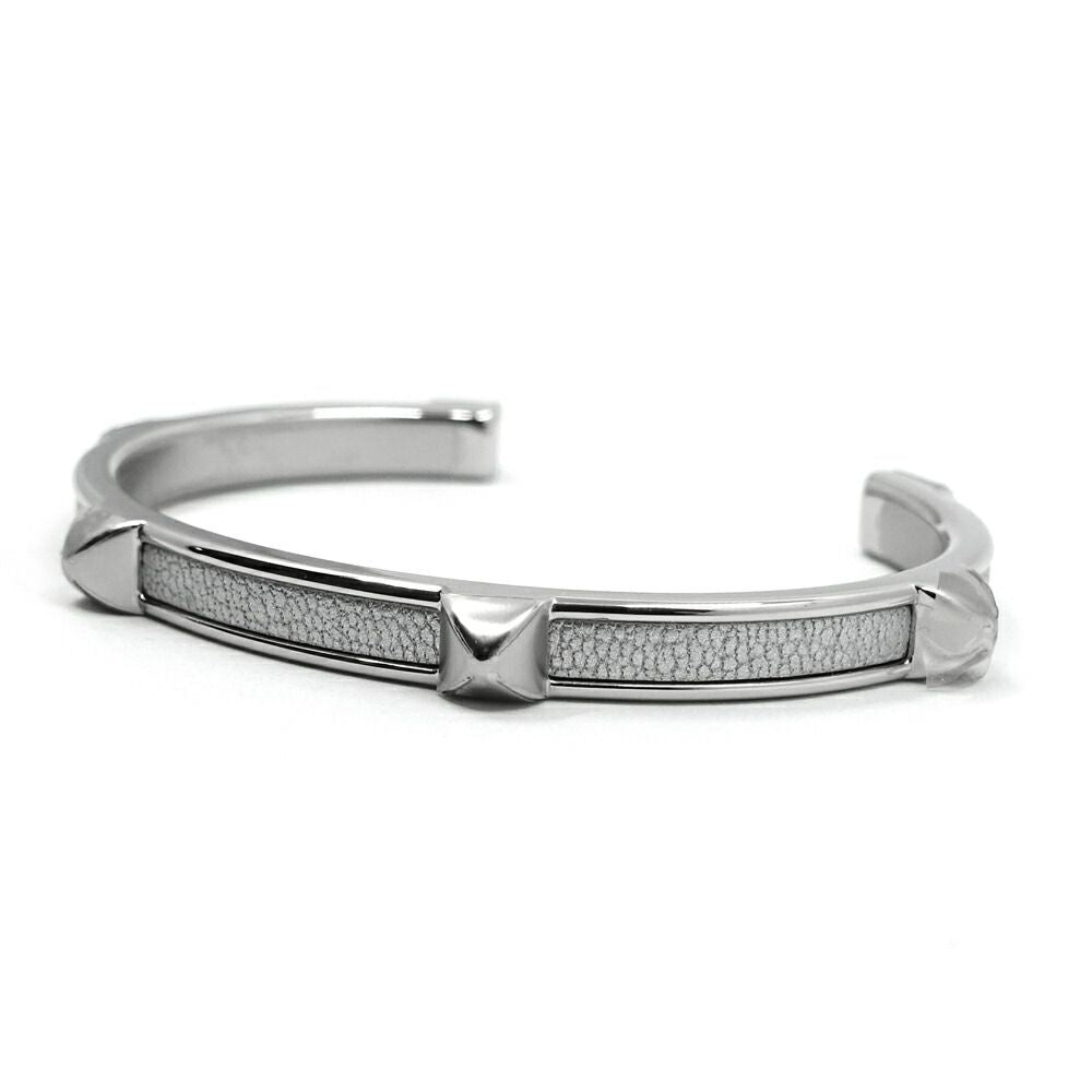 Hermes Bracelet Athena Arjan Bangle Leather Metal — view 3