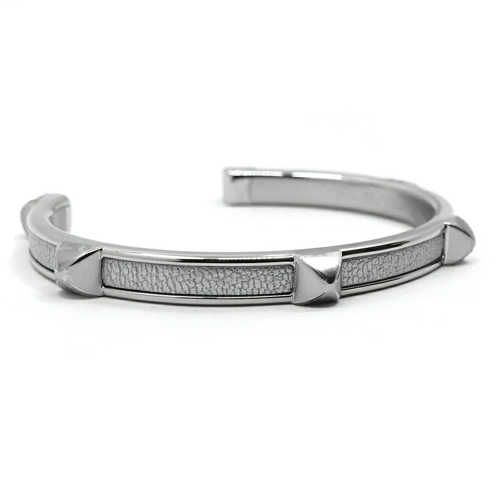 Hermes Bracelet Athena Arjan Bangle Leather Metal — view 2