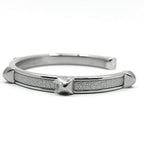Hermes Bracelet Athena Arjan Bangle Leather Metal — view 4