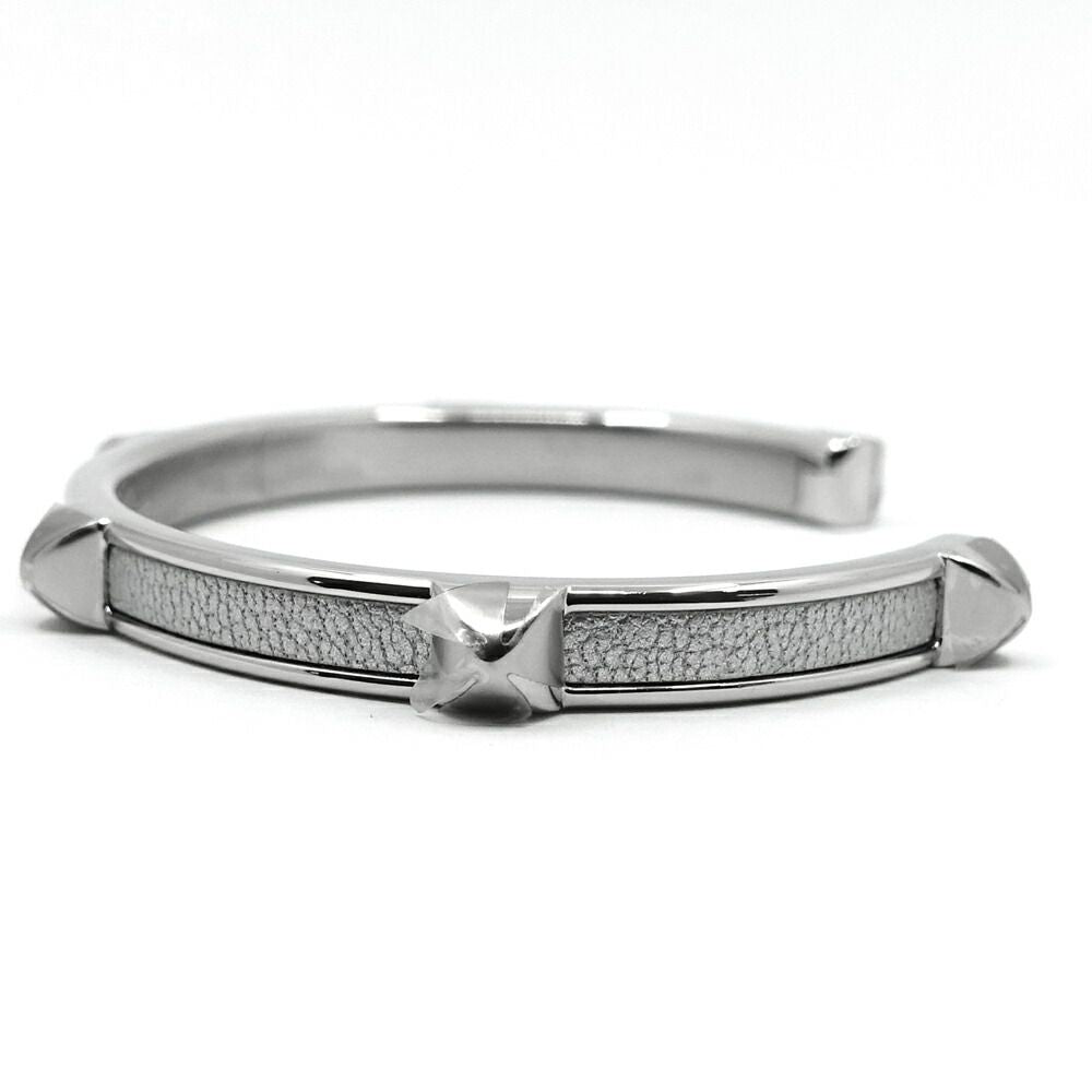 Hermes Bracelet Athena Arjan Bangle Leather Metal — view 4
