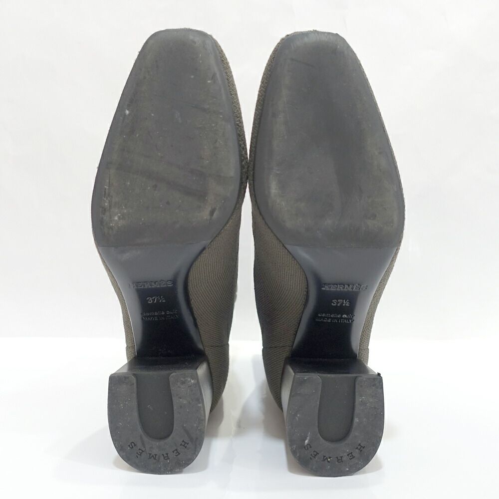 Hermes Vol Vert Short Boots 37.5 JP..5 cm Khaki Black — view 7