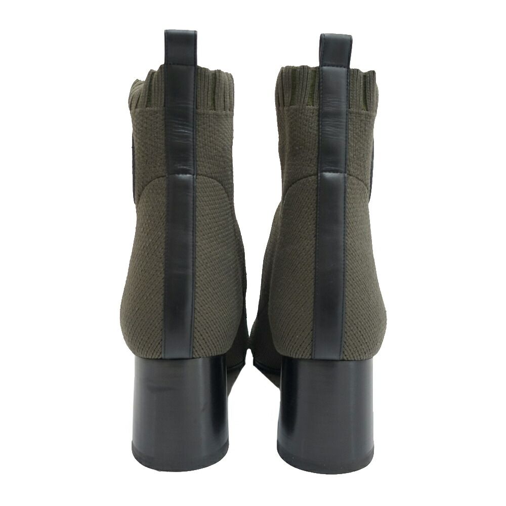 Hermes Vol Vert Short Boots 37.5 JP..5 cm Khaki Black — view 4