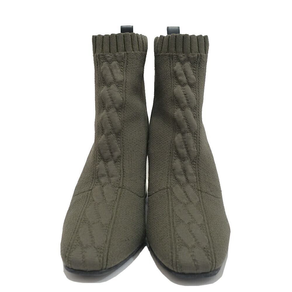 Hermes Vol Vert Short Boots 37.5 JP..5 cm Khaki Black — view 3