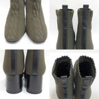 Hermes Vol Vert Short Boots 37.5 JP..5 cm Khaki Black — view 8