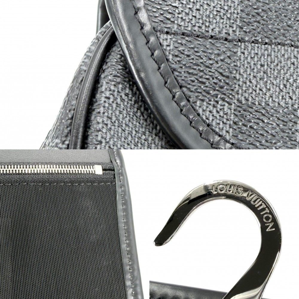 Louis Vuitton Pouch Damier Graphite Trousse Suspense Double Travel Black Silver — view 8