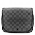 Louis Vuitton Pouch Damier Graphite Trousse Suspense Double Travel Black Silver