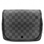Louis Vuitton Pouch Damier Graphite Trousse Suspense Double Travel Black Silver