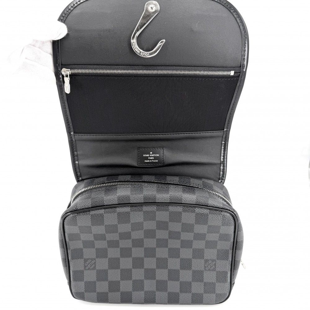 Louis Vuitton Pouch Damier Graphite Trousse Suspense Double Travel Black Silver — view 4