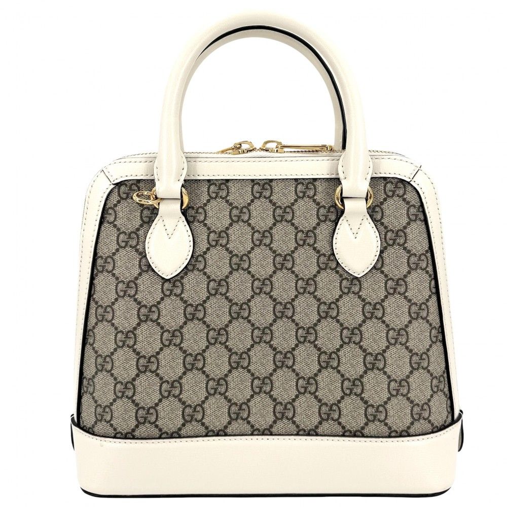 Gucci 2-Way Horsebit Small Top Handle Shoulder Bag Crossbody GG Supreme Canvas — view 2