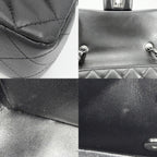 Chanel Shoulder Bag Mini Quilted Chain Turnlock Crossbody Mini CC Logo Lambskin — view 6