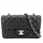 Chanel Shoulder Bag Mini Quilted Chain Turnlock Crossbody Mini CC Logo Lambskin
