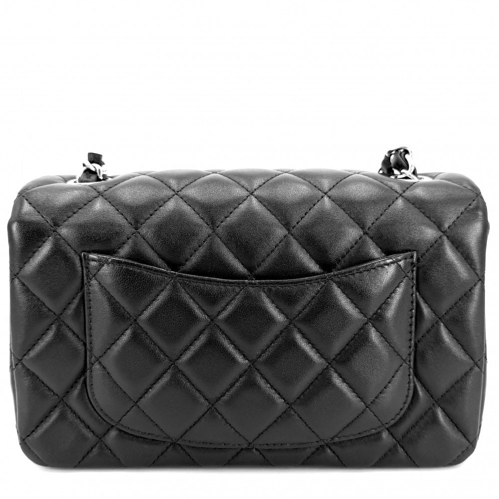 Chanel Shoulder Bag Mini Quilted Chain Turnlock Crossbody Mini CC Logo Lambskin — view 2