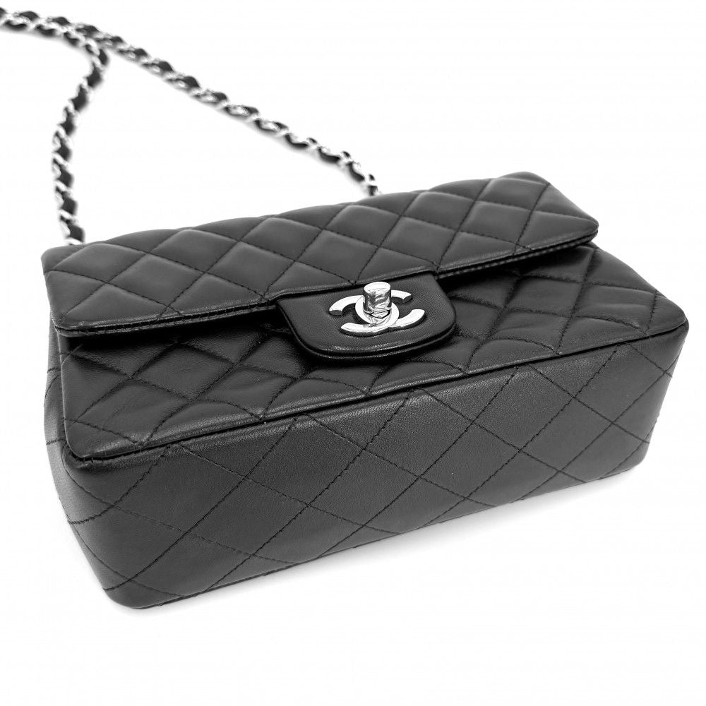 Chanel Shoulder Bag Mini Quilted Chain Turnlock Crossbody Mini CC Logo Lambskin — view 3
