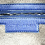 Bottega Veneta Intrecciato Montaigne Tote Shoulder Bag Leather Blue Matte Black — view 5