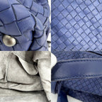 Bottega Veneta Intrecciato Montaigne Tote Shoulder Bag Leather Blue Matte Black — view 6