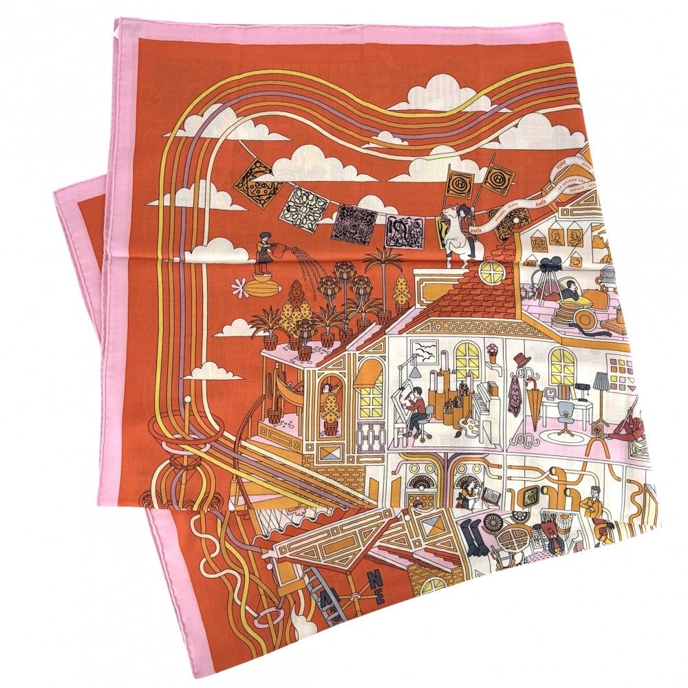 Hermes Shawl Carre Geant la Maison Des Carres Scarf Large de 140 Cashmere Silk