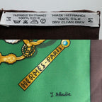 Hermes Scarf Carre 90 Brise de Charme Enchanting Breeze Carres Silk Green — view 3