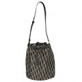 Dior Shoulder Bag Trotter Drawstring Crossbody Gold Black