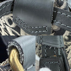 Dior Shoulder Bag Trotter Drawstring Crossbody Gold Black — view 8