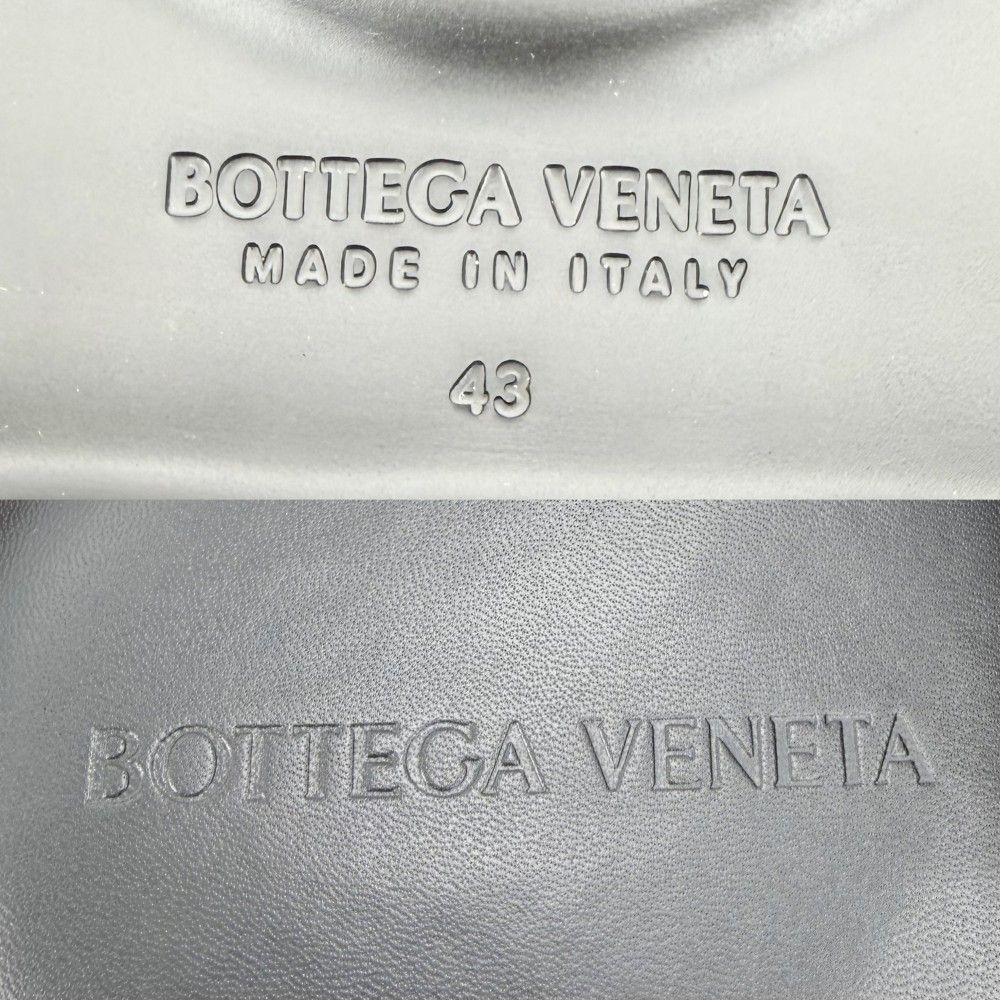 Bottega Veneta Sandals Flash Shoes 43 Rubber Leather Nylon Black Silver — view 6